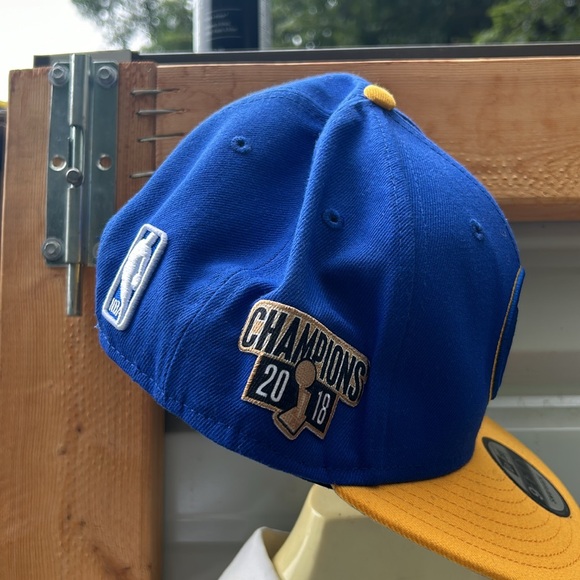 Golden State Warriors New Era NBA Finals Champions 9FIFTY Snapback Cap Hat (Cel) - Picture 2 of 5